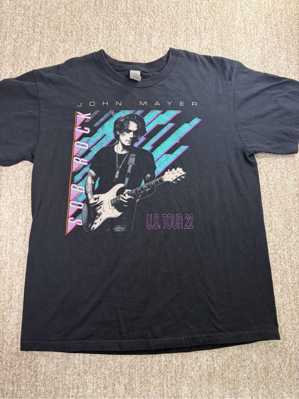 John Mayer Black 'U.S. Tour 22' Graphic Tee